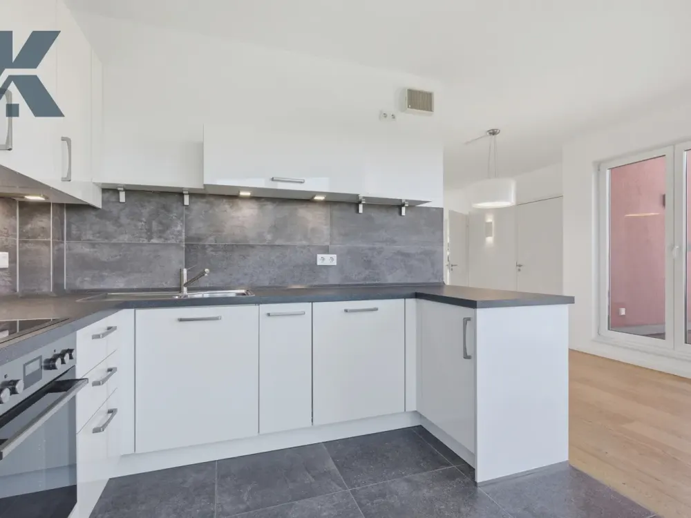 Penthouse-Wohnung. Neubau-Standard. 2 Zimmer mit 2 Dachterrassen. Stellplatz.