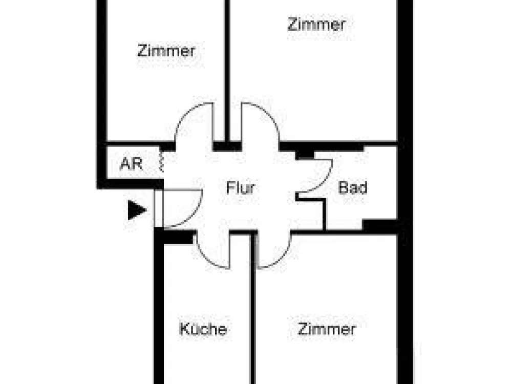 Sehr schöne 2 1/2 Zi,-Whg. in ruhiger, grüner Lage von Langenhorn
