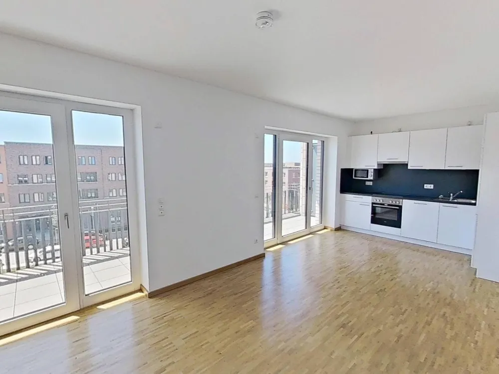 ERSTBEZUG: Helle 2-Zimmer-Wohnung mit EINBAUKÜCHE und BALKON