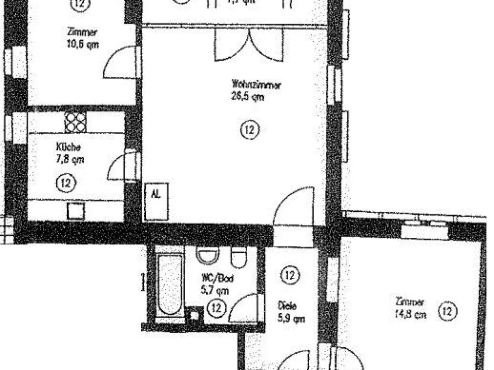 Schlossflair trifft Wohnkomfort, charmante 3-Raum-Wohnung in Weinböhla