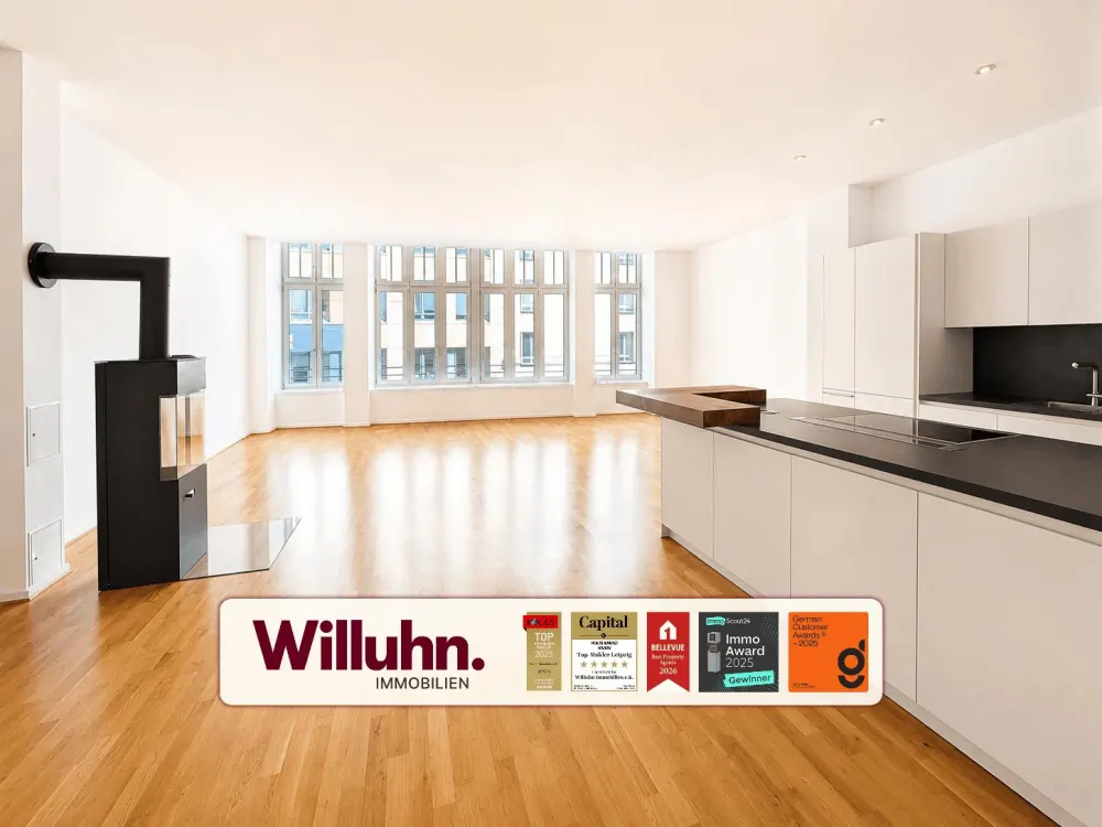 Modernes Loft in City-Lage | Kamin, EBK und Aufzug | Hochwertiges Parkett | Loggia