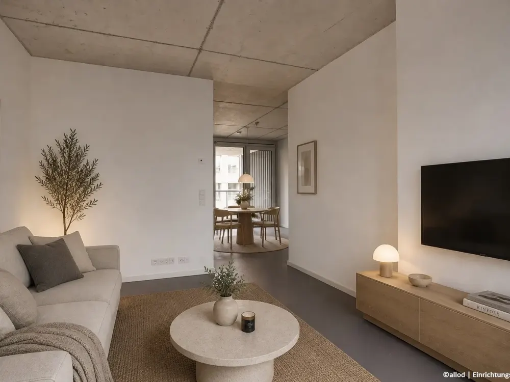 Fühlt sich an wie 3 Zimmer - mit stylischen Sichtbetondecken im 6. OG eines modernen Neubaus
