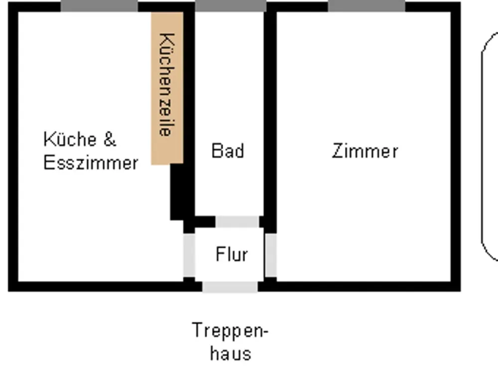 Perfect Location at Maxfeld Subway: 1.5-room Apartment with Fitted Kitchen in Well-Maintained Multi-Family House