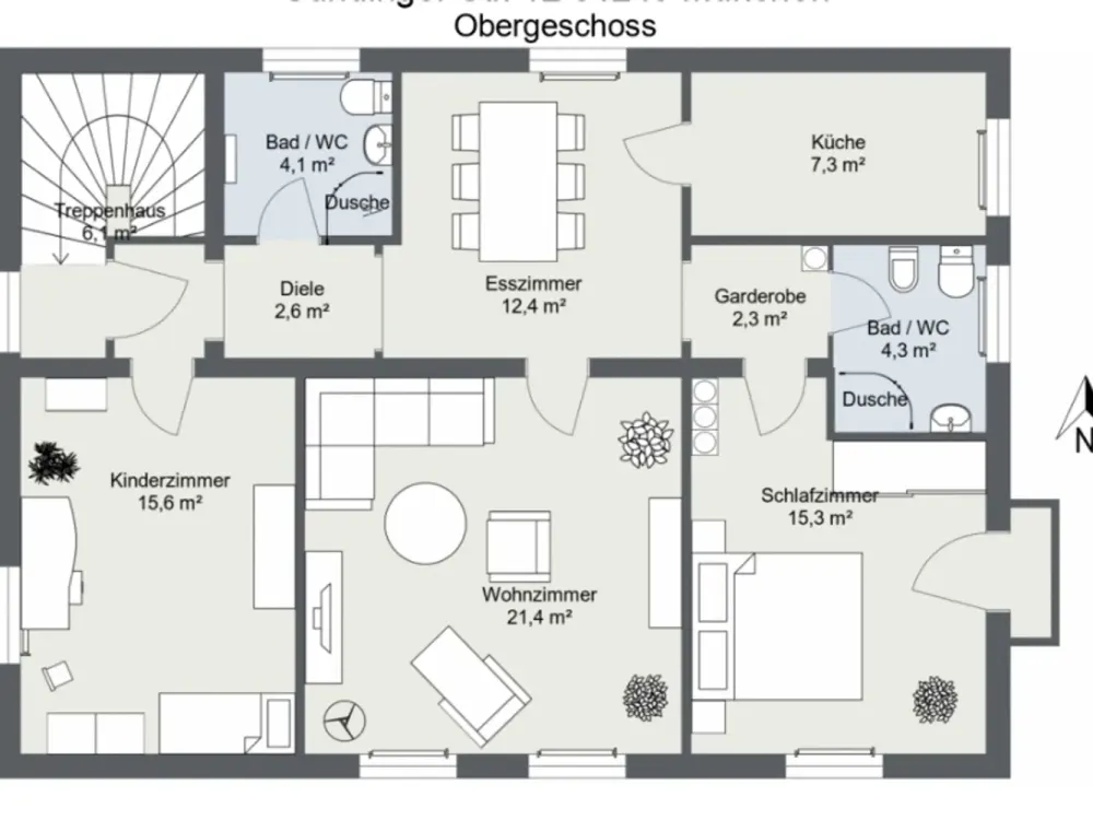 4-Zimmer Obergeschoss Wohnung in München-Lochhausen