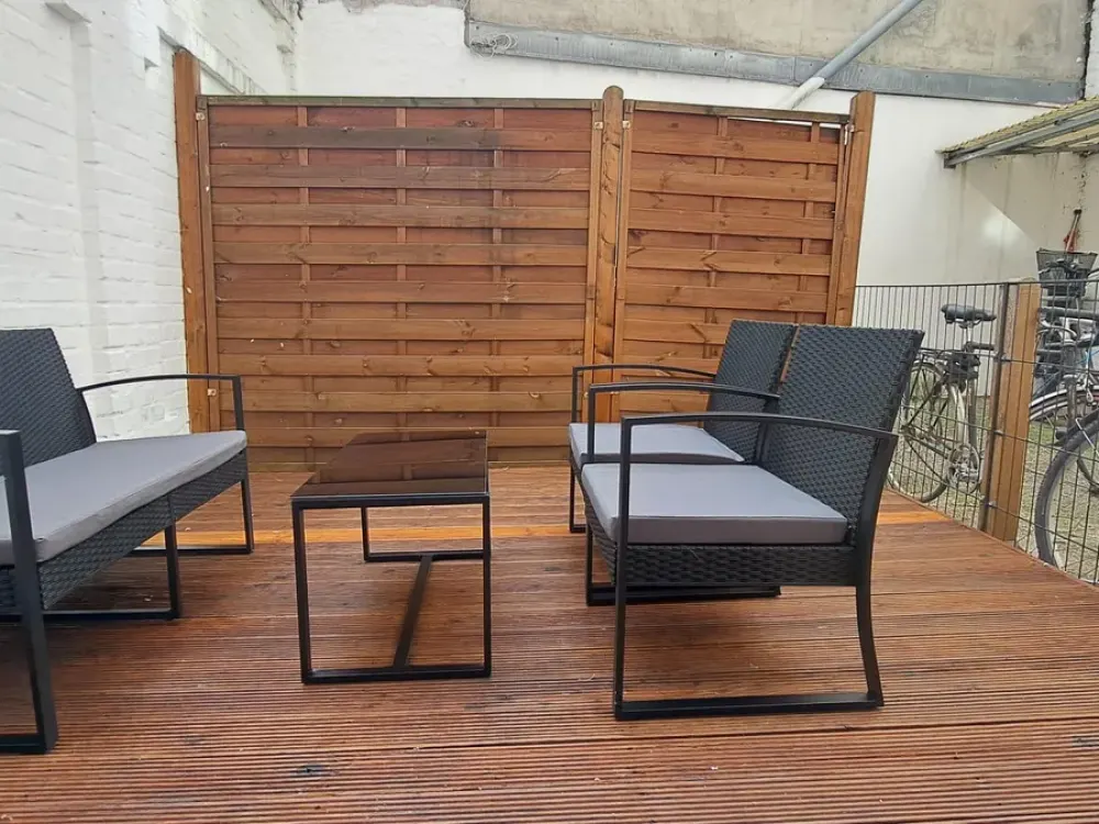 Vollmöblierte 2-Zimmer EG Wohnung mit Terrasse, nähe Konstablerwache
