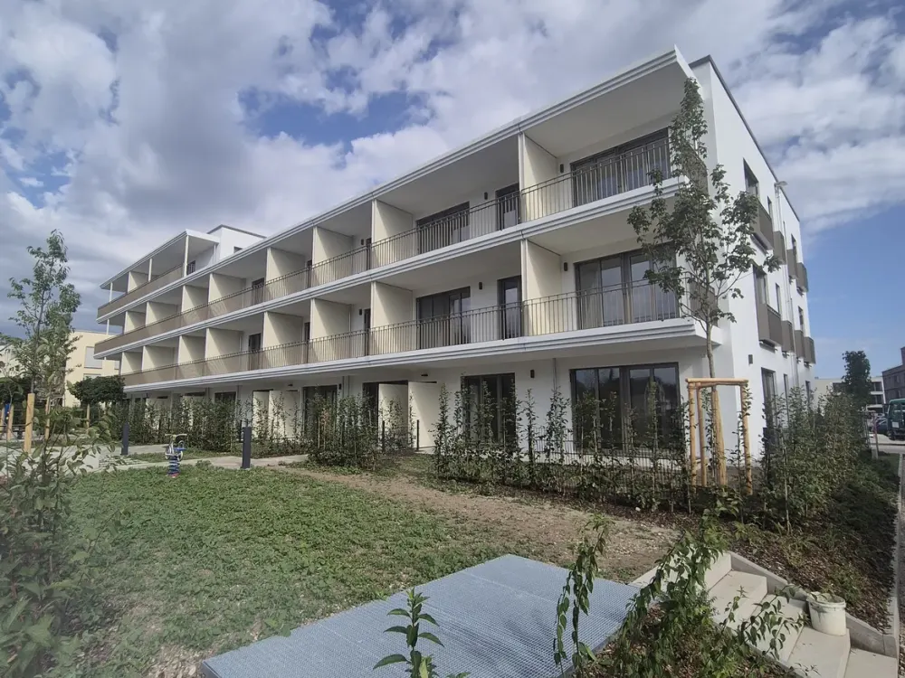 2-Zimmer-Neubauwohnung (47,77 m²) mit Südbalkon & Parkblick, Erstbezug in Feldmoching