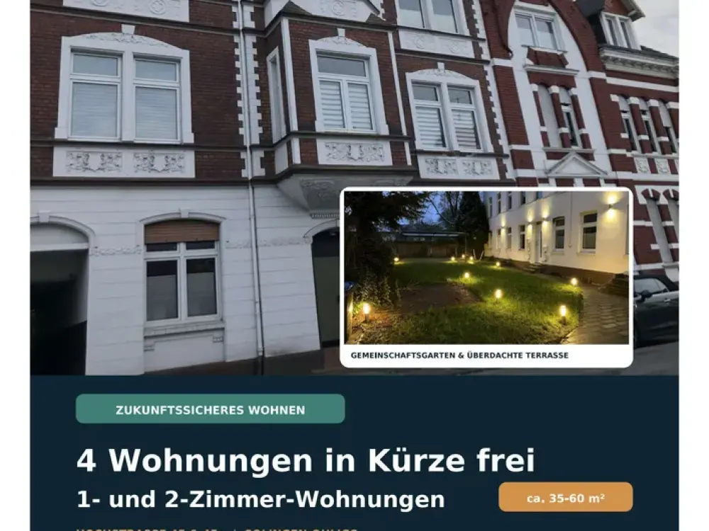 +++ EG, City, HBF-Nähe (20 Min in Köln/D’dorf), Küche, FußbodenHeiz., Garten, im beliebten OHLIGS,