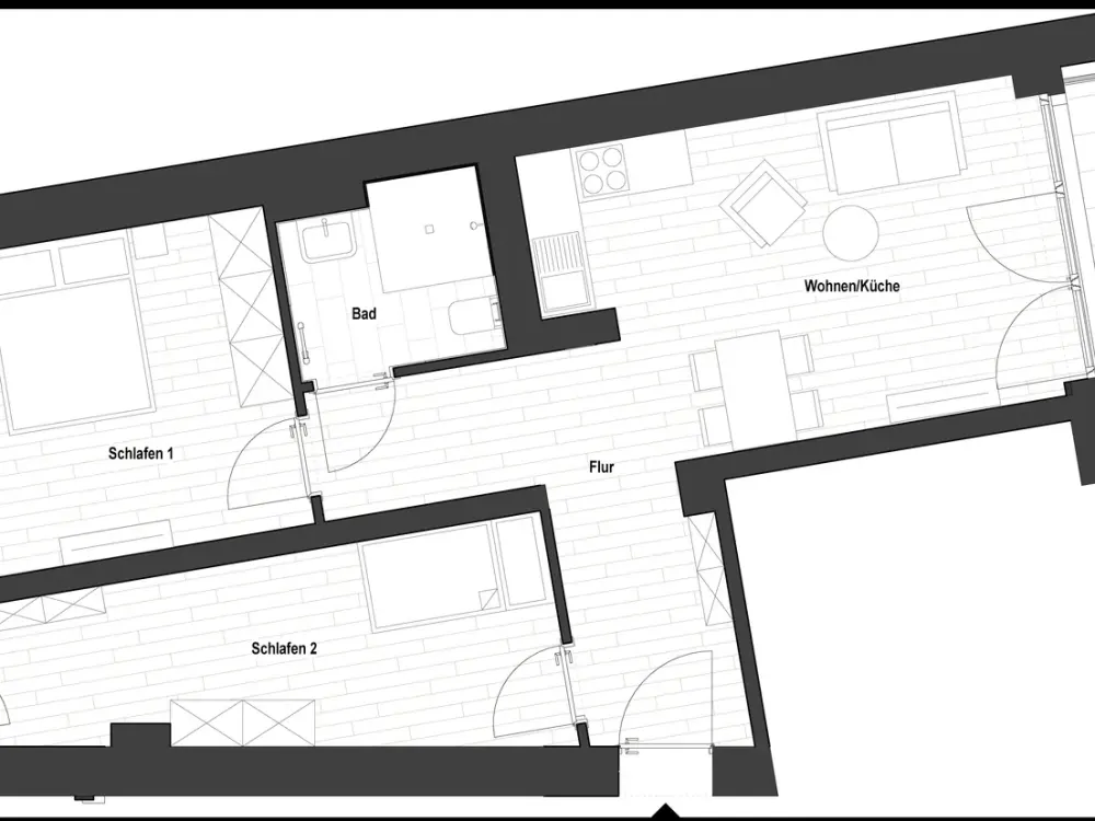 Sanierte 3-Zimmer Wohnung in Flingerns Herzstück (WE 1.07) | mit EBK und Balkon!