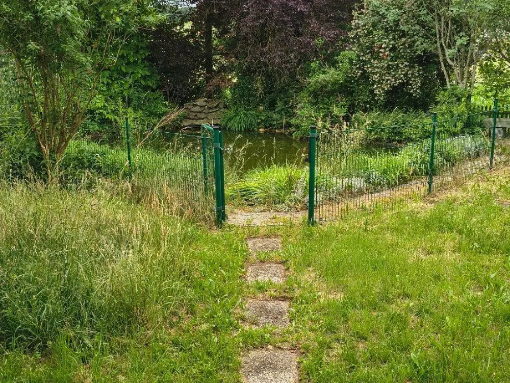 Whg+Gewerbe-Nachmiete an Naturliebhaber, 160qm+Garten/-Haus+Teich