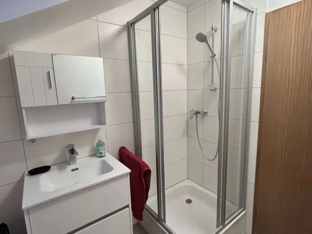 Moderne 2,5-Zimmer-Dachgeschosswohnung mit sonnigem Balkon, Einbauküche, Stellplatz in ruhiger Lage