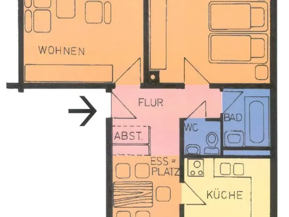 Pretty 2-Room Apartment with Loggia