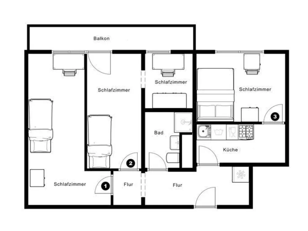 Freies WG-Zimmer 01.10 - Nähe Varisano Klinikum - Shared flat