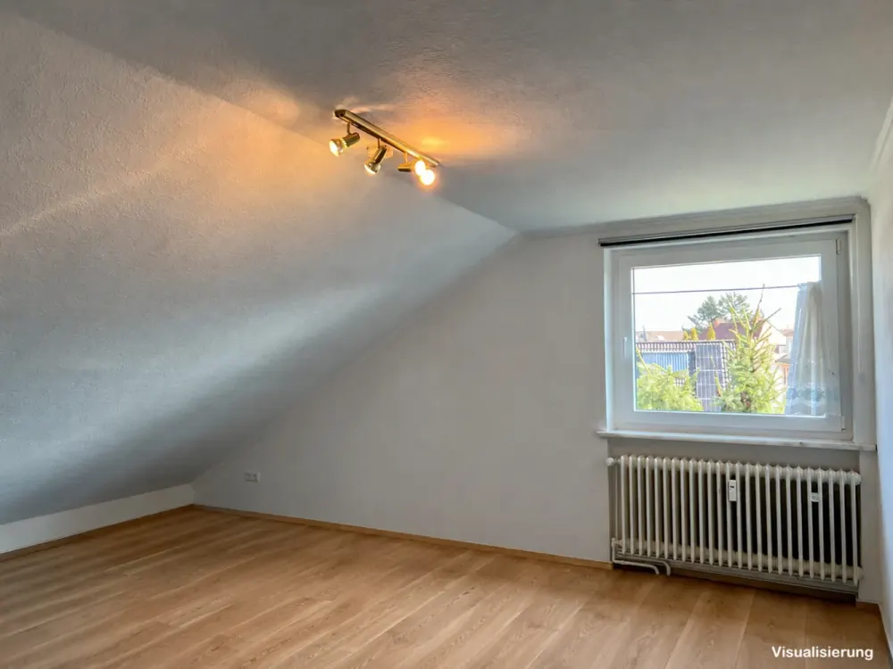 3-Zimmer-Dachgeschosswohnung mit Einbauküche in ruhiger Lage