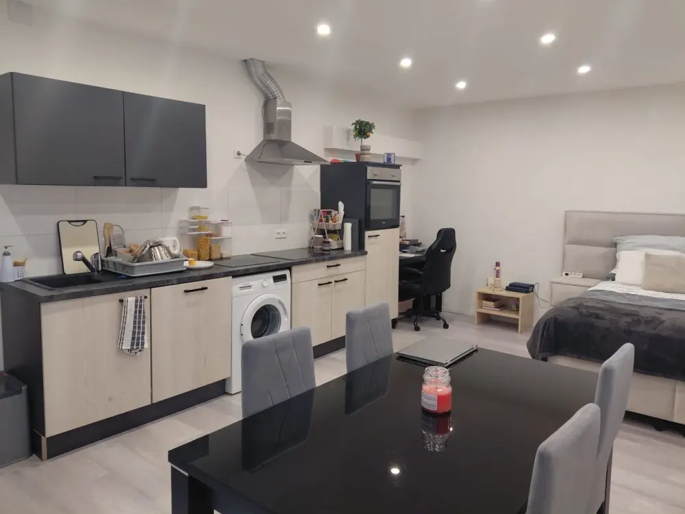 Lichtdurchflutete, moderne 1-Zimmer-Untergeschosswohnung mit Einbauküche