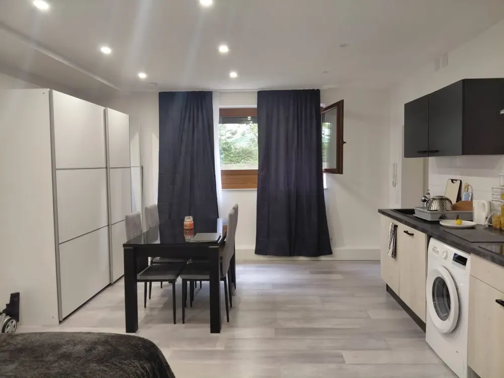 Lichtdurchflutete, moderne 1-Zimmer-Untergeschosswohnung mit Einbauküche