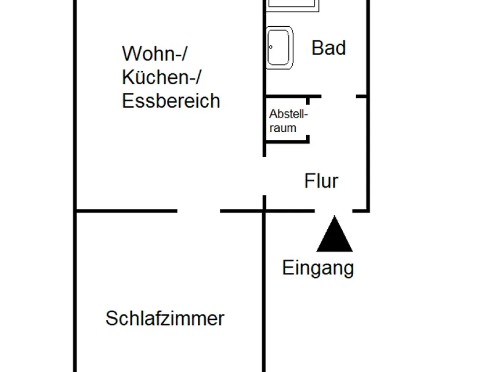Schöne 1,5 Zimmer-Wohnung mit Terrasse im Zentrum von Bochum! Direkt einziehen ohne großen Aufwand!