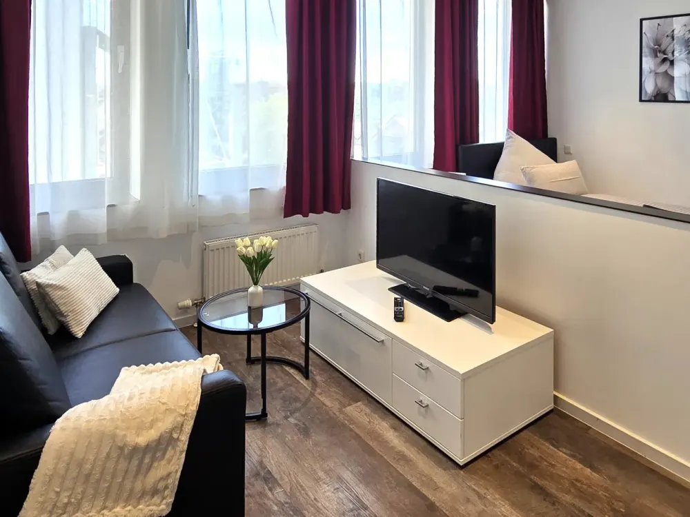 Bezugsbereites 1-Zimmer-Apartment komplett ausgestattet, zentral Niederrad