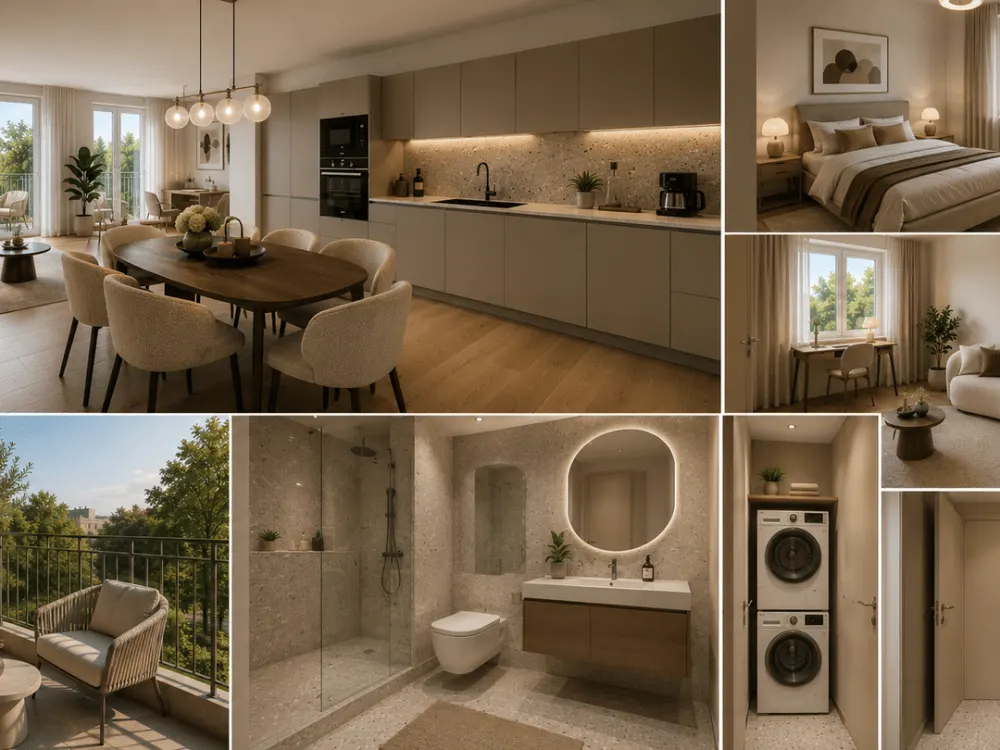 Moderne 3-Zimmer-Wohnung mit Balkon und Einbauküche in Berlin-Pankow