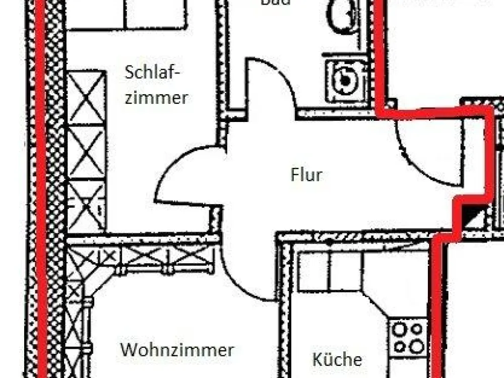 2,5‑Zimmer-Wohnung mit Tageslichtbad