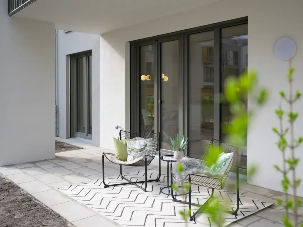 Hochwertige 3-Zimmer-Wohnung mit Balkon & EBK, Parkett & Fußbodenheizung