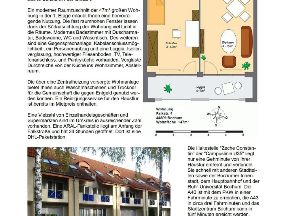 Wohnung zu vermieten an der Campuslinie u35
