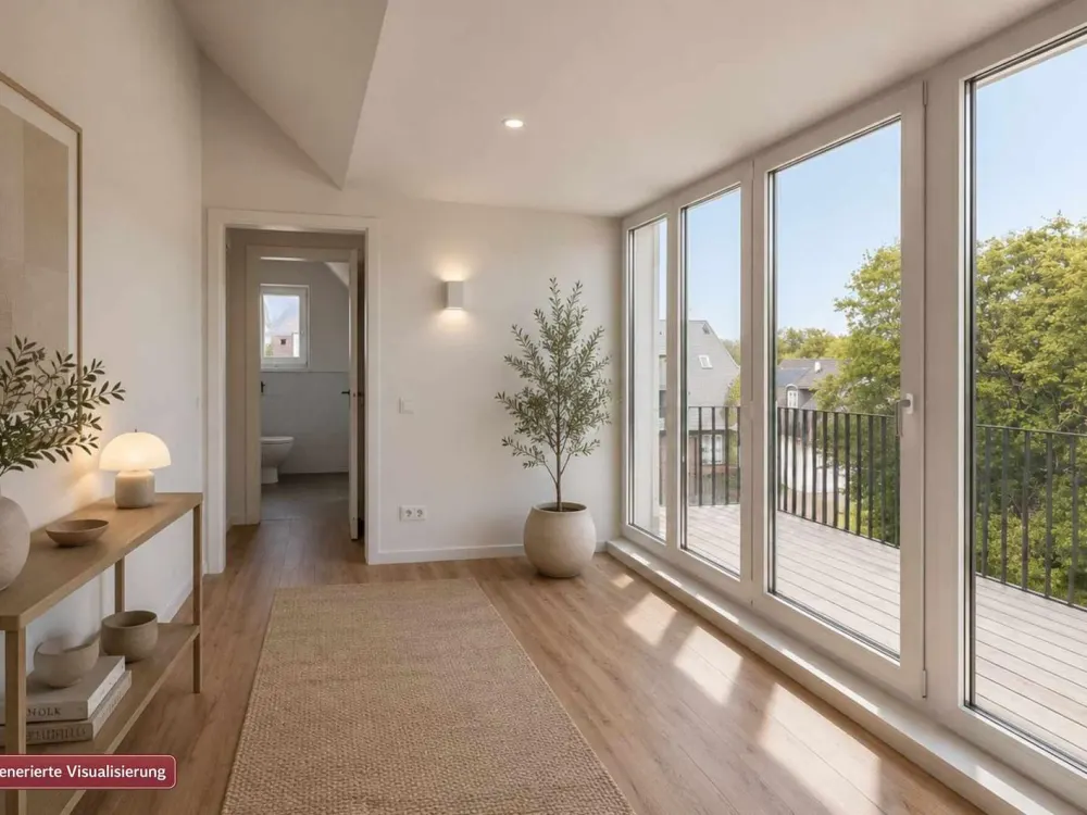 Exklusive Neubau-Dachgeschosswohnung mit Balkon in Toplage von Poppenbüttel