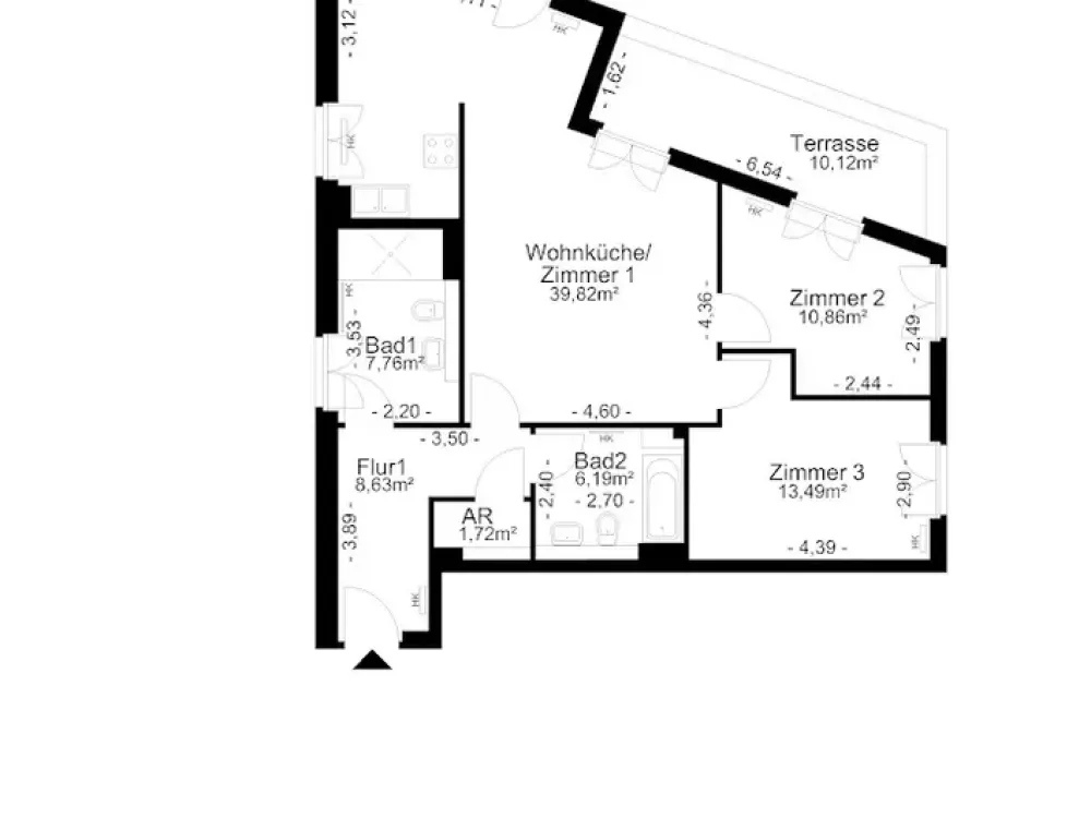Außergewöhnlicher Grundriss mit Dachterrassen-Flair sucht Nachmietende!