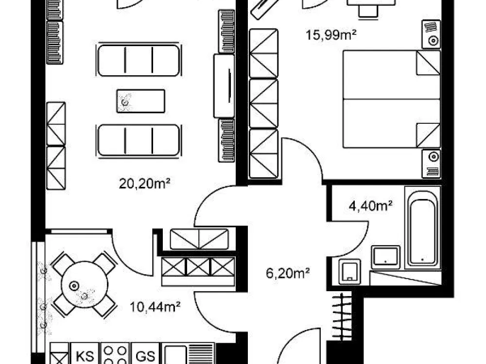 Gut geschnittene 2-Zimmer-Wohnung mit Balkon zu vermieten!