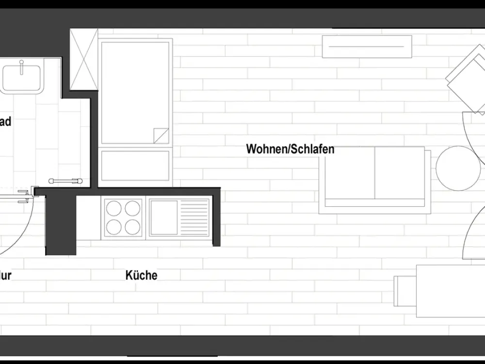 Sanierte 1-Zimmer Wohnung in Flingerns Herzstück (WE 1.17/25/33/41/48/54/60) | mit EBK und Balkon!