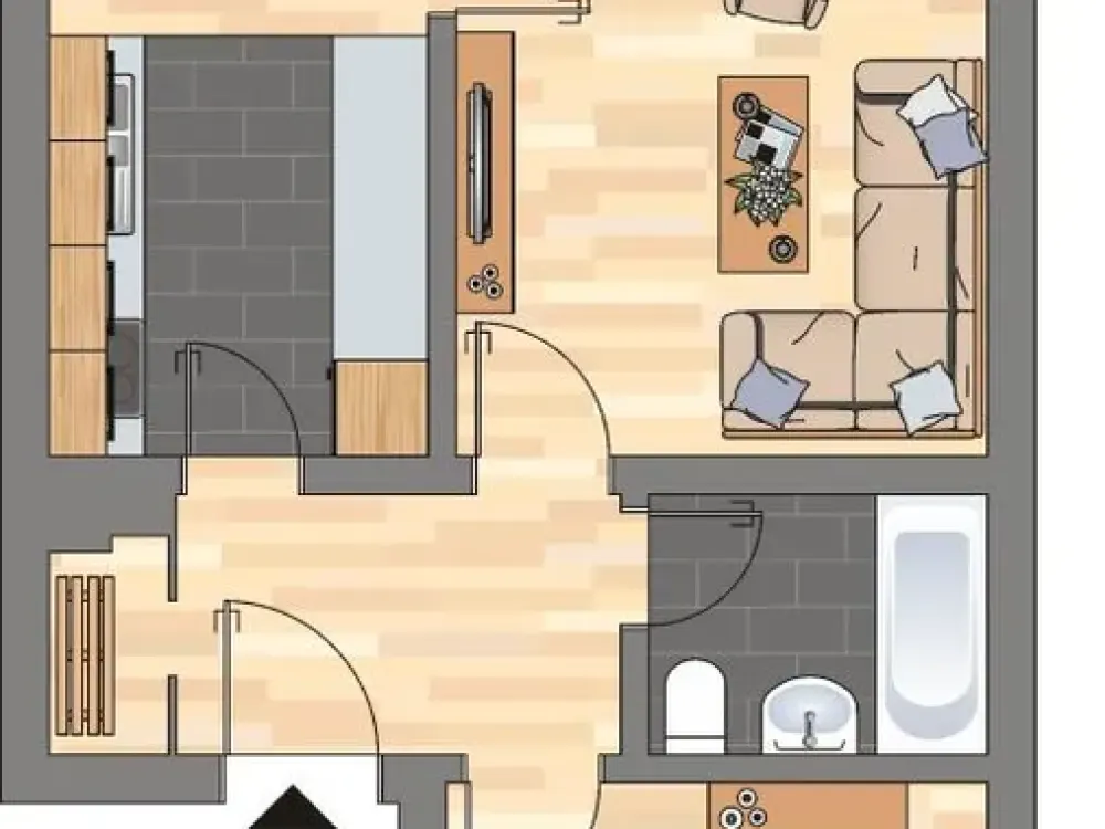 Bezugsfertige 2-Zimmer-Wohnung in Bergkamen Weddinghofen zu besichtigen