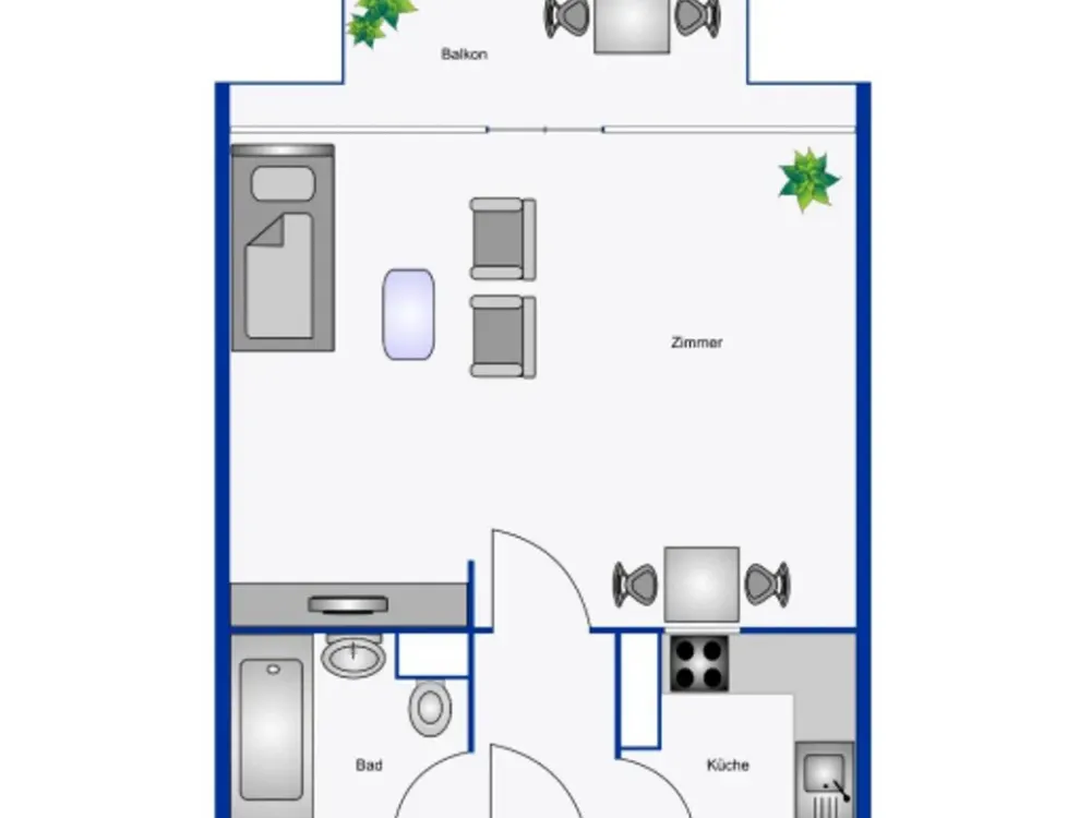 MÖBLIERTE!!! 1-Zimmerwohnung in Weiterstadt mit Balkon zu vermieten! WE 404