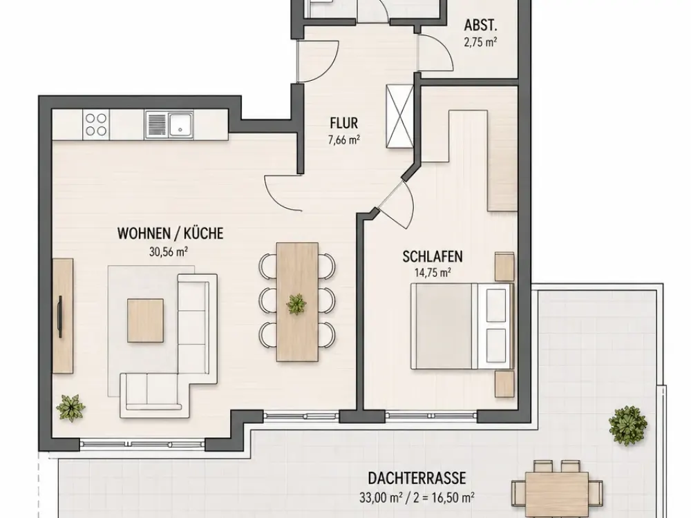 Über den Dächern von Hövelhof - Möbliertes Penthouse
