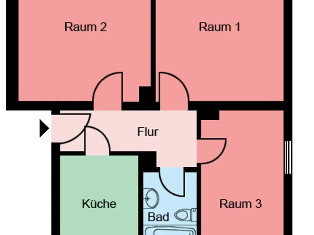 3-Zimmer-Etagenwohnung in Castrop-Rauxel, Vielseitiges Wohnen auf 59,93 m²