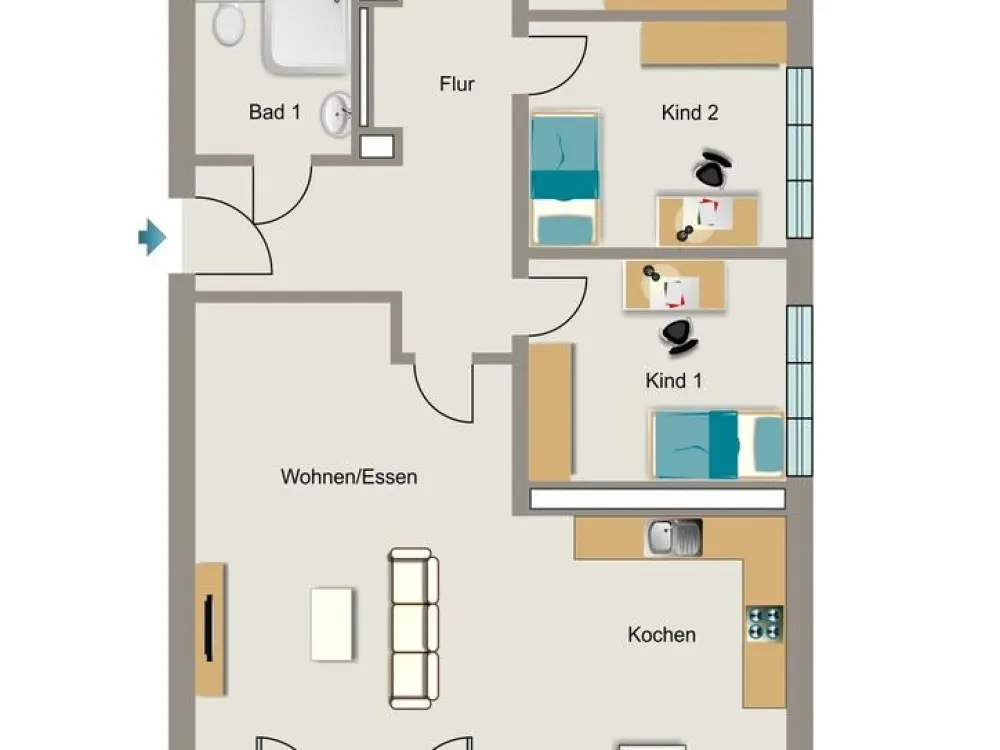 Bezugsfertige Wohnung - Einfach Möbel rein und Füße hoch!