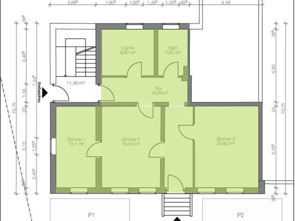 Helle 3-Zimmer-Einheit zu vermieten TOP LAGE