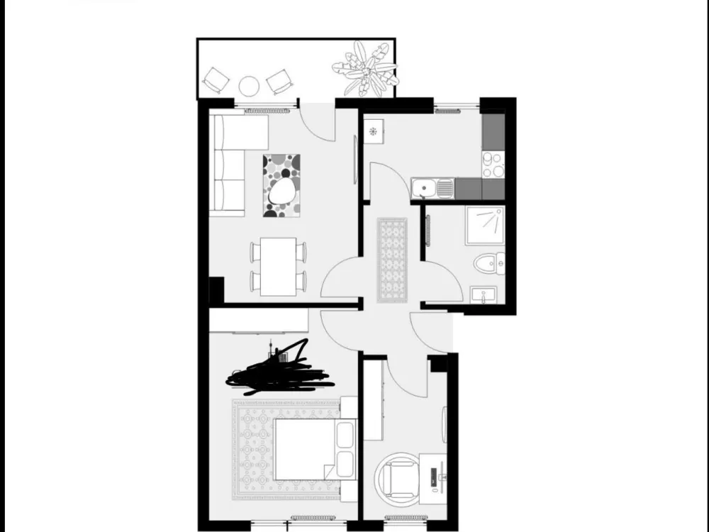 Teilmöbilierte 3-Zimmerwohnung ab 01.10.2026