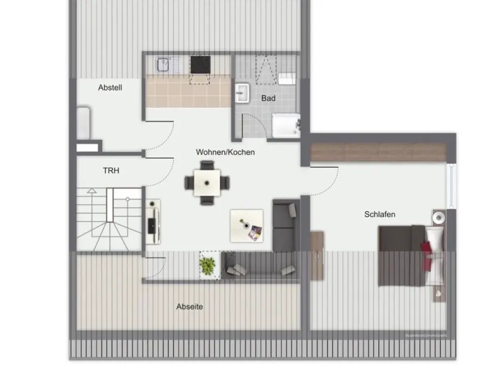 2-Zimmer-Wohnung in Sölderholz - All-inclusive (inkl. Strom)
