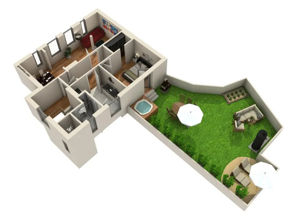 Dachgeschoss in Jugendstilhaus direkt am Jenischpark mit Terrasse und eigenem Garten