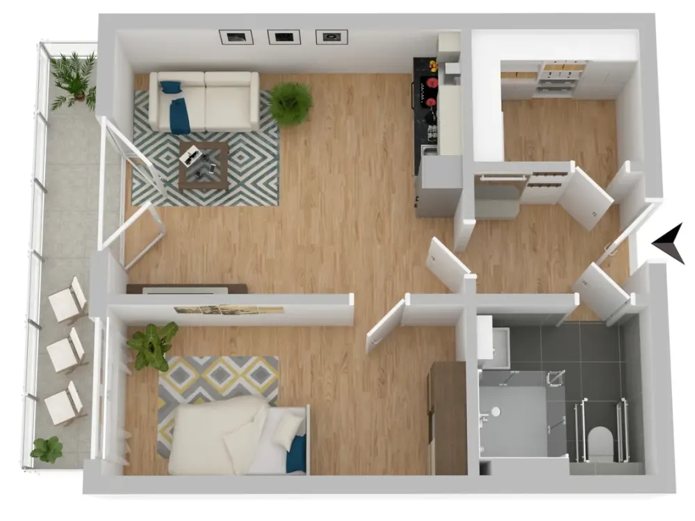 Exklusive 2,5-Zimmerwohnung mit Dachterrasse in Dortmund Eving