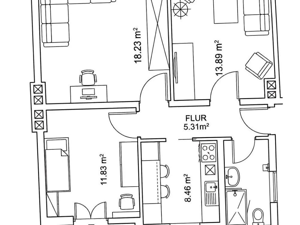 3-Zimmer-Wohnung zu vermieten