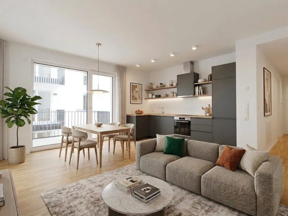 Erster Monat kaltmietfrei! Moderne 2-Zimmerwohnung mit Balkon ruhigem Hinterhaus!