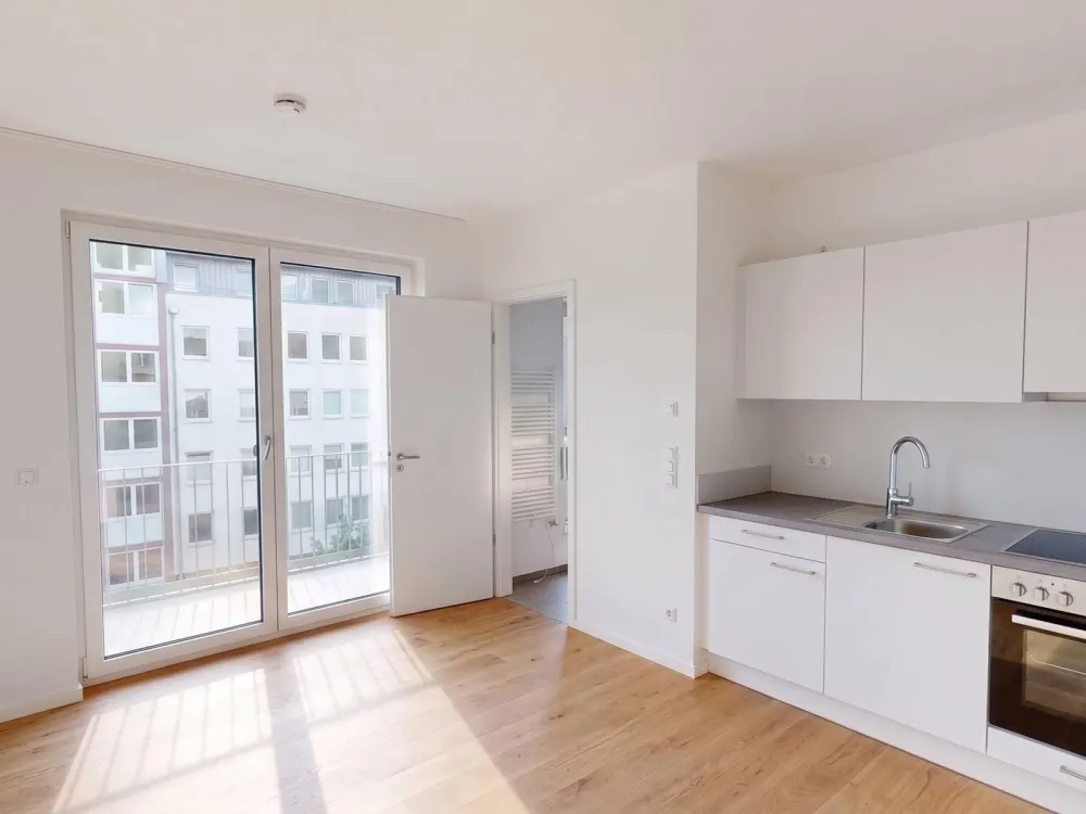 Modernes Single-Apartment mit BALKON und EINBAUKÜCHE im Neubauquartier Ferdinands Garden