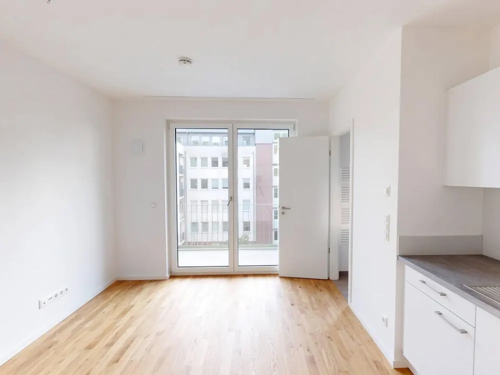 Modernes Single-Apartment mit BALKON und EINBAUKÜCHE im Neubauquartier Ferdinands Garden