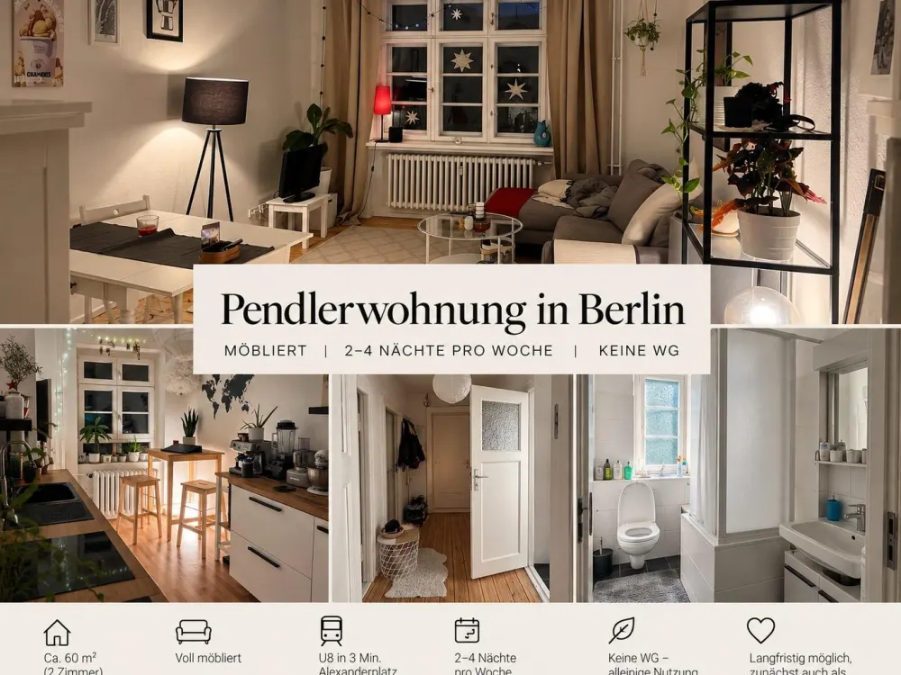 Pendlerwohnung Berlin | 2-3 Nächte/Woche | keine WG