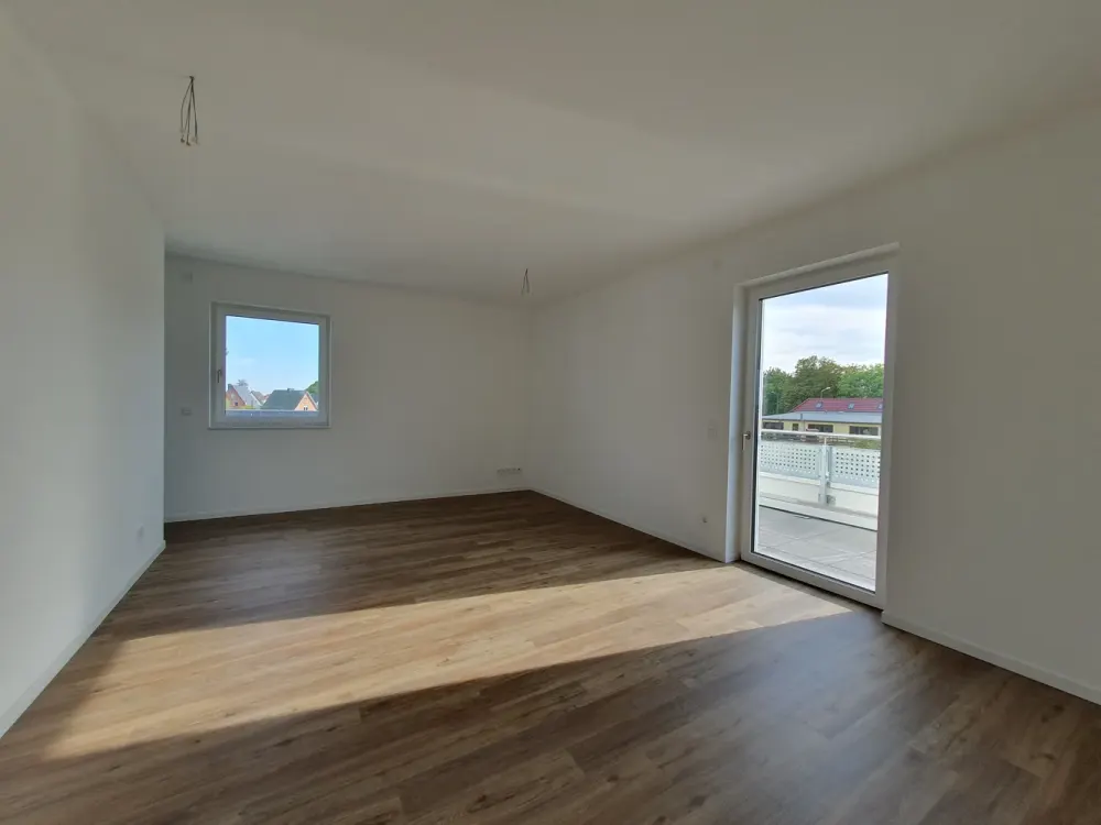 Neubau! Barrierearm! große 3-Zimmer-Dachgeschoss-Wohnung mit Terrasse, Duschbad, Einbauküche