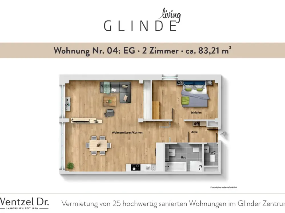 Compact and Stylish, 2-Room Apartments on Mühlenstraße Glinde, Wentzel Dr.