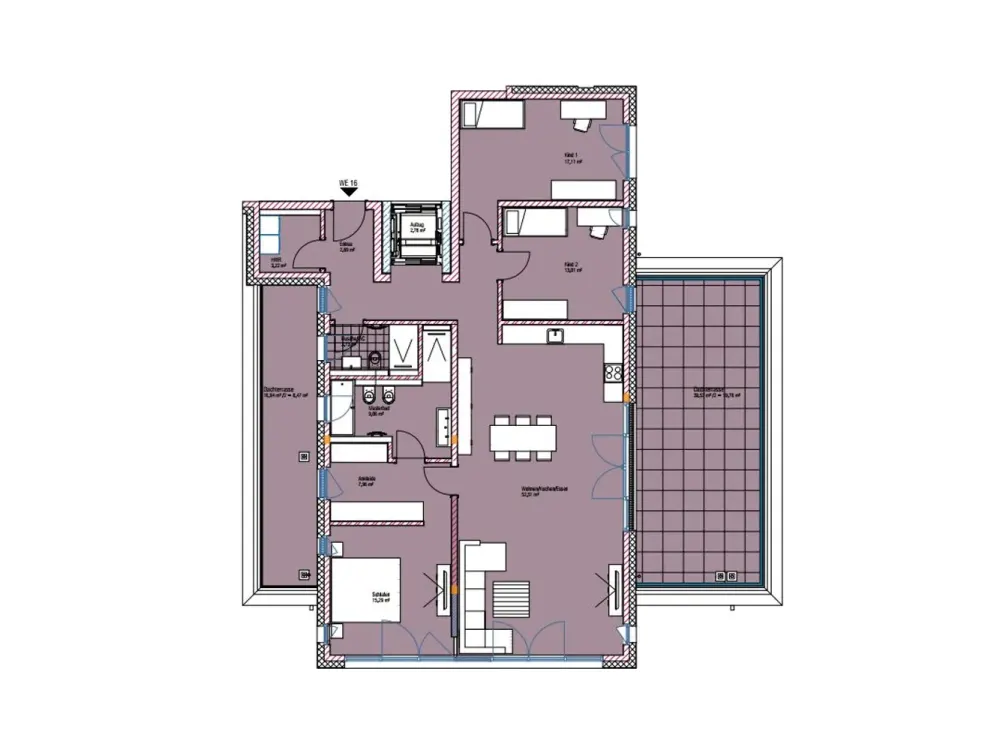 A Dreamlike Penthouse with East/West Terrace and Power Connection for a Whirlpool