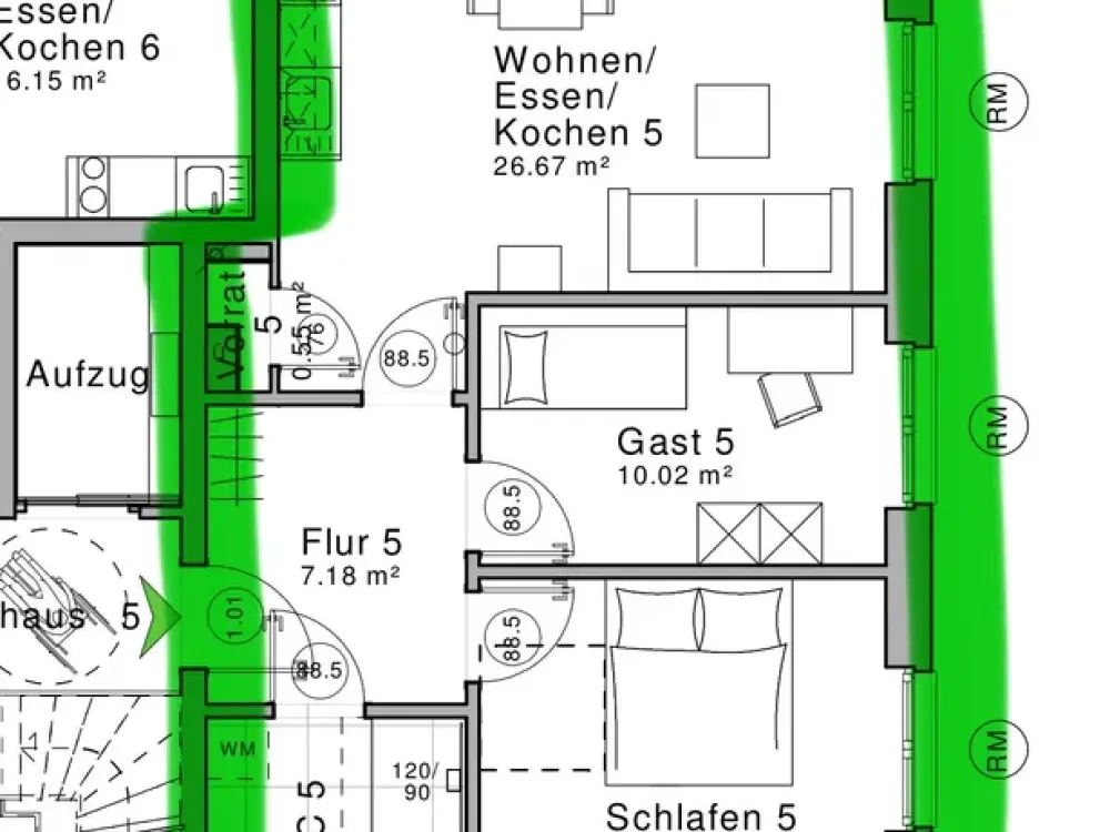 Platz für den Alltag: 3-Zimmer-Wohnung in Achim