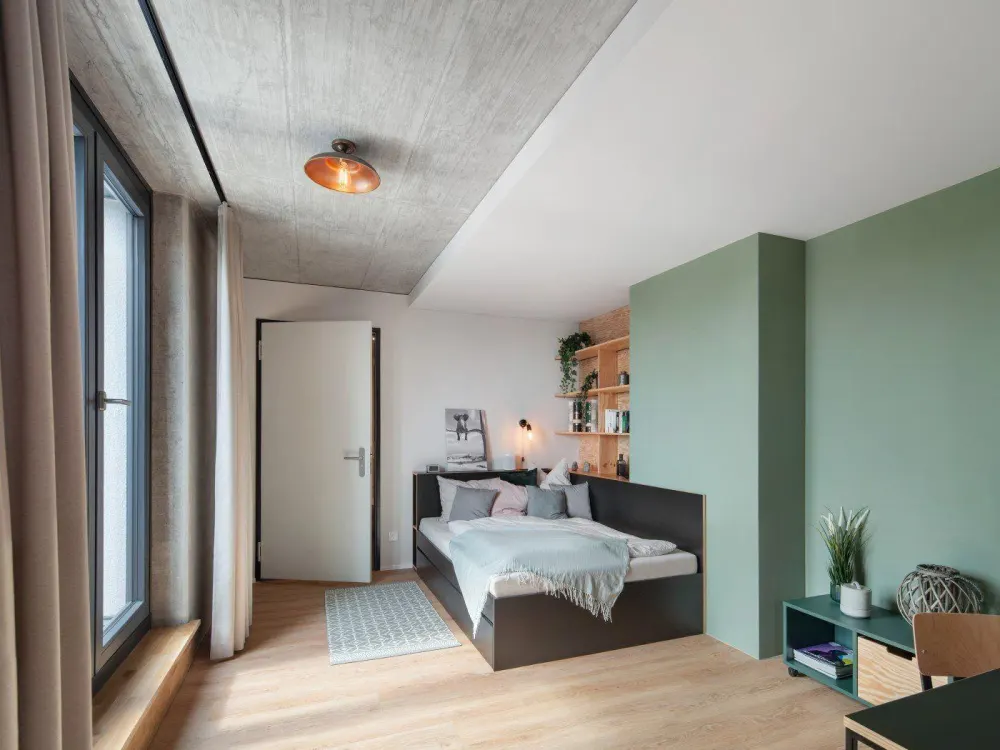 Neon Wood Student Housing in Berlin Adlershof - Deluxe Loft Balcony