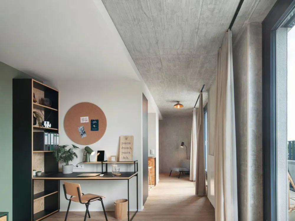 Neon Wood Student Housing in Berlin Adlershof - Deluxe Loft Balcony